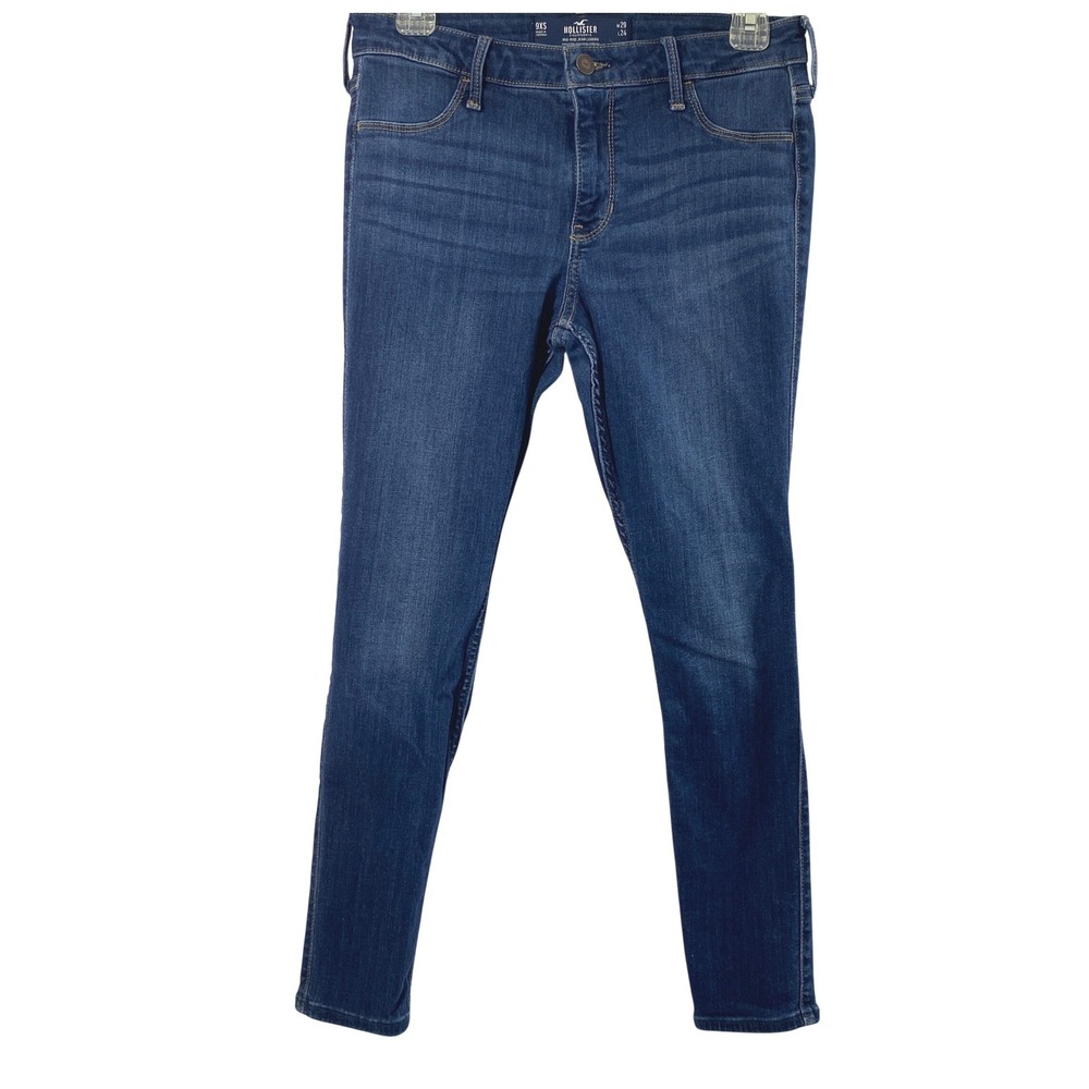 Hollister Jean Legging Women 9XS Mid-Rise Advanced Stretch Medium Wash Denim